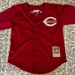 Mitchell and Ness Ken Griffey Cincinnati Reds Youth Baseball Jersey size M